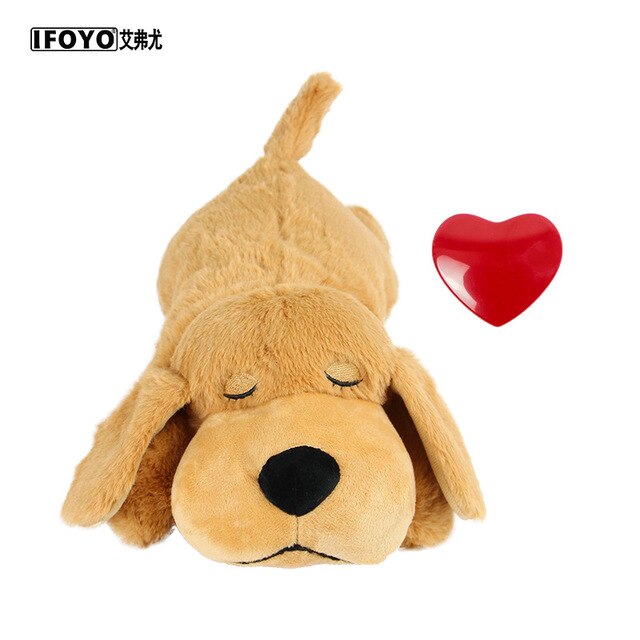 Dog Plush Simulate Heartbeat Pet Comfortable Snuggle Anxiety Relief Pet Sleep Puppy Behavioral Training Aid Doll Durable Drop