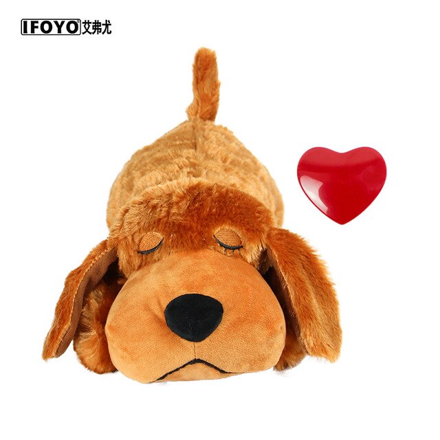 Dog Plush Simulate Heartbeat Pet Comfortable Snuggle Anxiety Relief Pet Sleep Puppy Behavioral Training Aid Doll Durable Drop