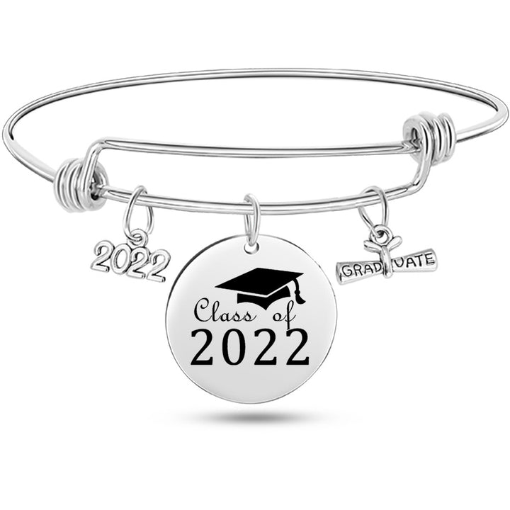 Graduation Season Stainless Steel Push Pull Bracelet