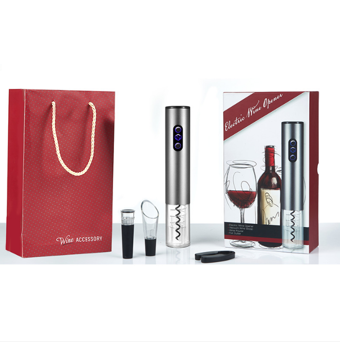 Red Wine Accessory Kit Electric Wine Opener Cutter Vacuum Stopper Aerator Wine Pourer