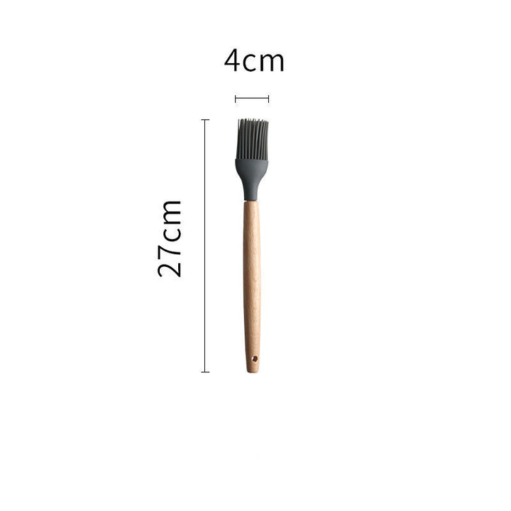 Non-Stick Spatula Special Silicone Spatula Soup Spoon Kitchen Utensil Wooden Handle Cooking Spatula Baking Tool