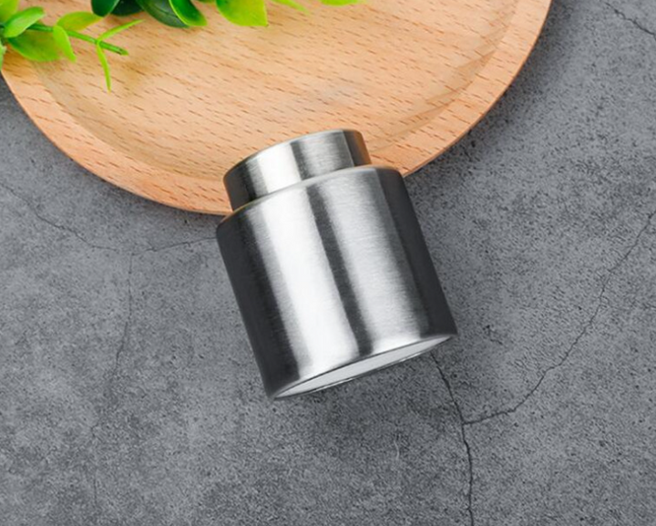 Multifunctional Stainless Steel Push Wine Stopper