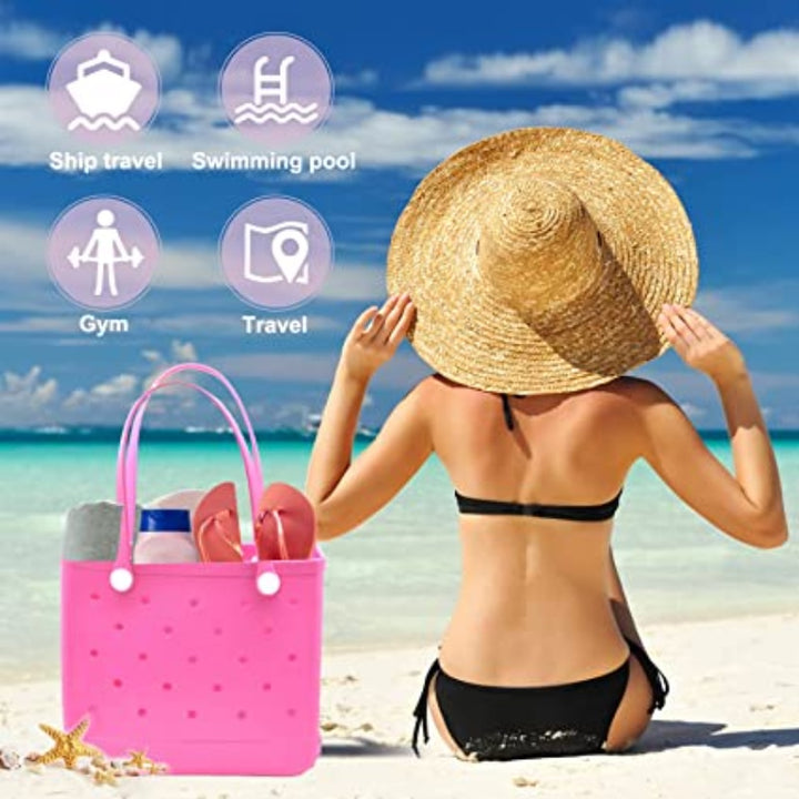 Rubber Beach Bag Waterproof EVA Portable Tote, Pet Bag, Messenger Bag, Travel Tote, Fashion Beach Outdoor Boat Pool Organizer.