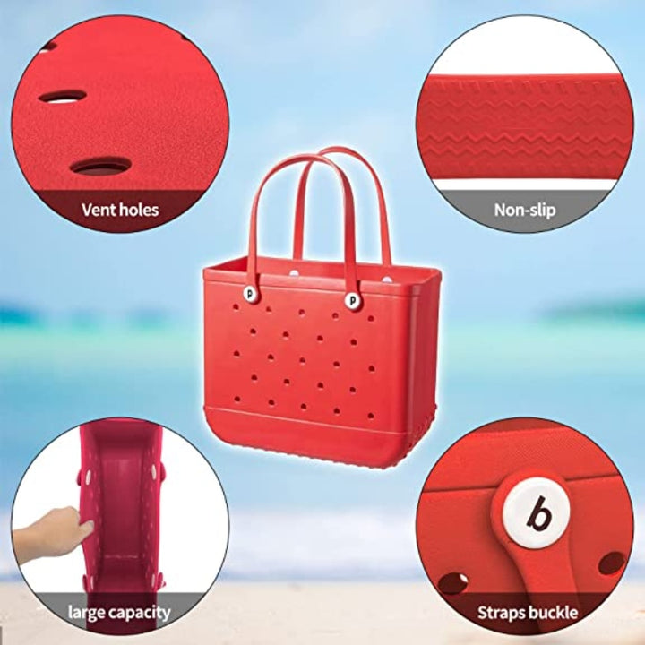 Rubber Beach Bag Waterproof EVA Portable Tote, Pet Bag, Messenger Bag, Travel Tote, Fashion Beach Outdoor Boat Pool Organizer.