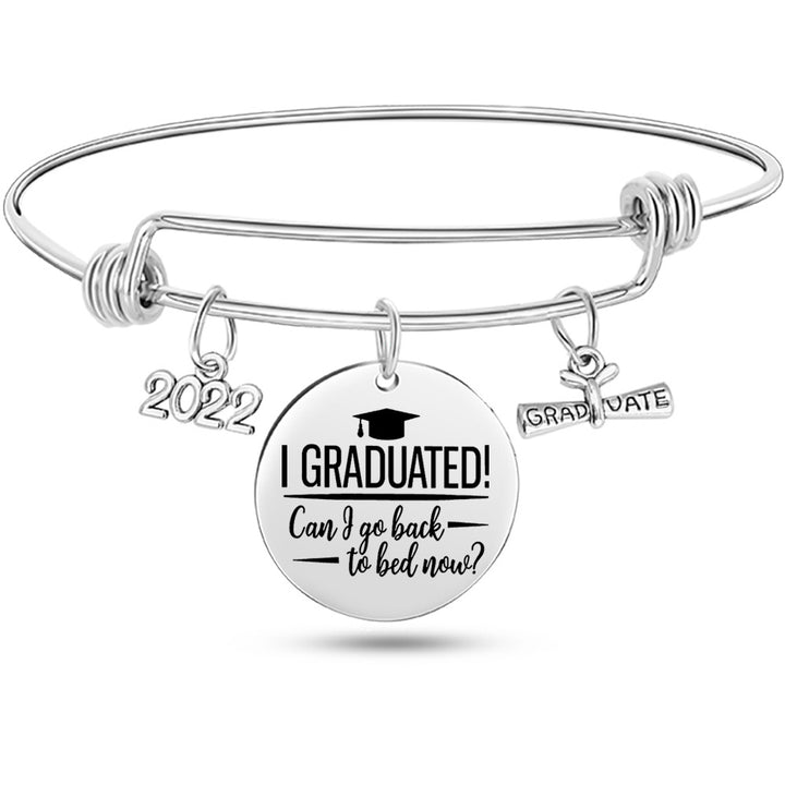 Graduation Season Stainless Steel Push Pull Bracelet