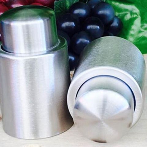 Multifunctional Stainless Steel Push Wine Stopper