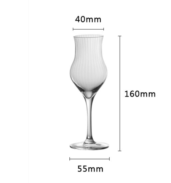 Tulip crystal wine glass