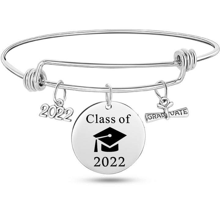 Graduation Season Stainless Steel Push Pull Bracelet