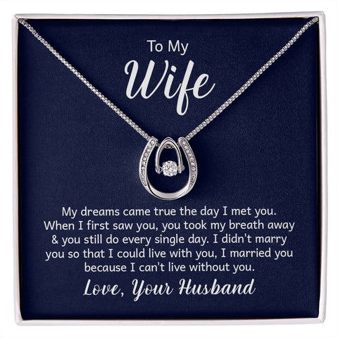 Lucky In Love Necklace - For Wife From Husband