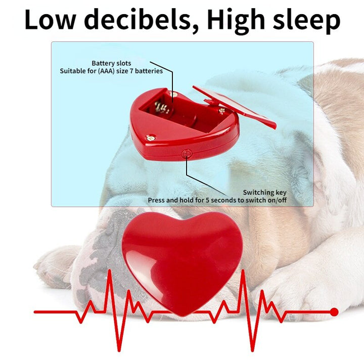 Dog Plush Simulate Heartbeat Pet Comfortable Snuggle Anxiety Relief Pet Sleep Puppy Behavioral Training Aid Doll Durable Drop