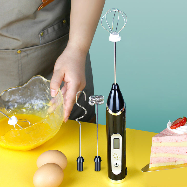 LCD Display Kitchen Hand-held Electric Whisk