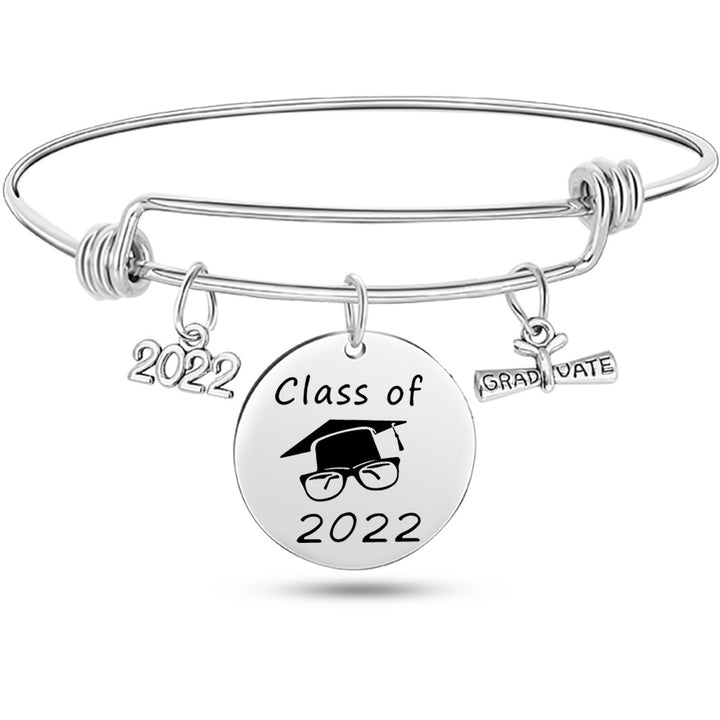 Graduation Season Stainless Steel Push Pull Bracelet